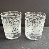 2 Verres à whisky – Cristal gravé