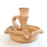 Large handmade Vallauris France ceramic ashtray candle holder