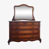 Louis XV style dressing table with psyche mirror