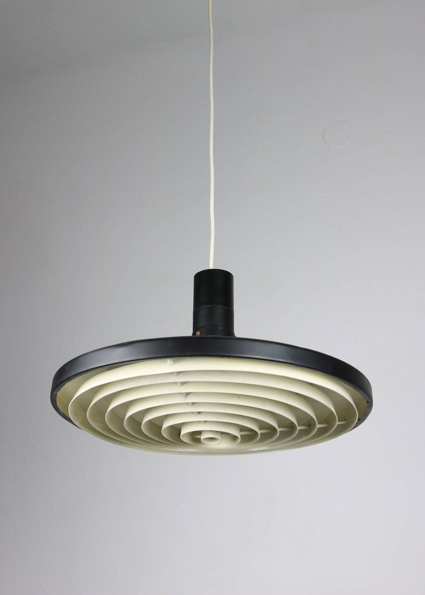 Suspension noire industrielle mid-century, danemark, 1960s