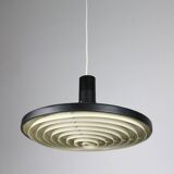 Mid-century industrial danish black pendant lamp, 1960s
