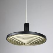 Suspension noire industrielle mid-century, danemark, 1960s