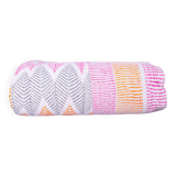 Vintage kantha "Bengal Chevron" pastels