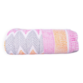 Vintage kantha "Bengal Chevron" pastels