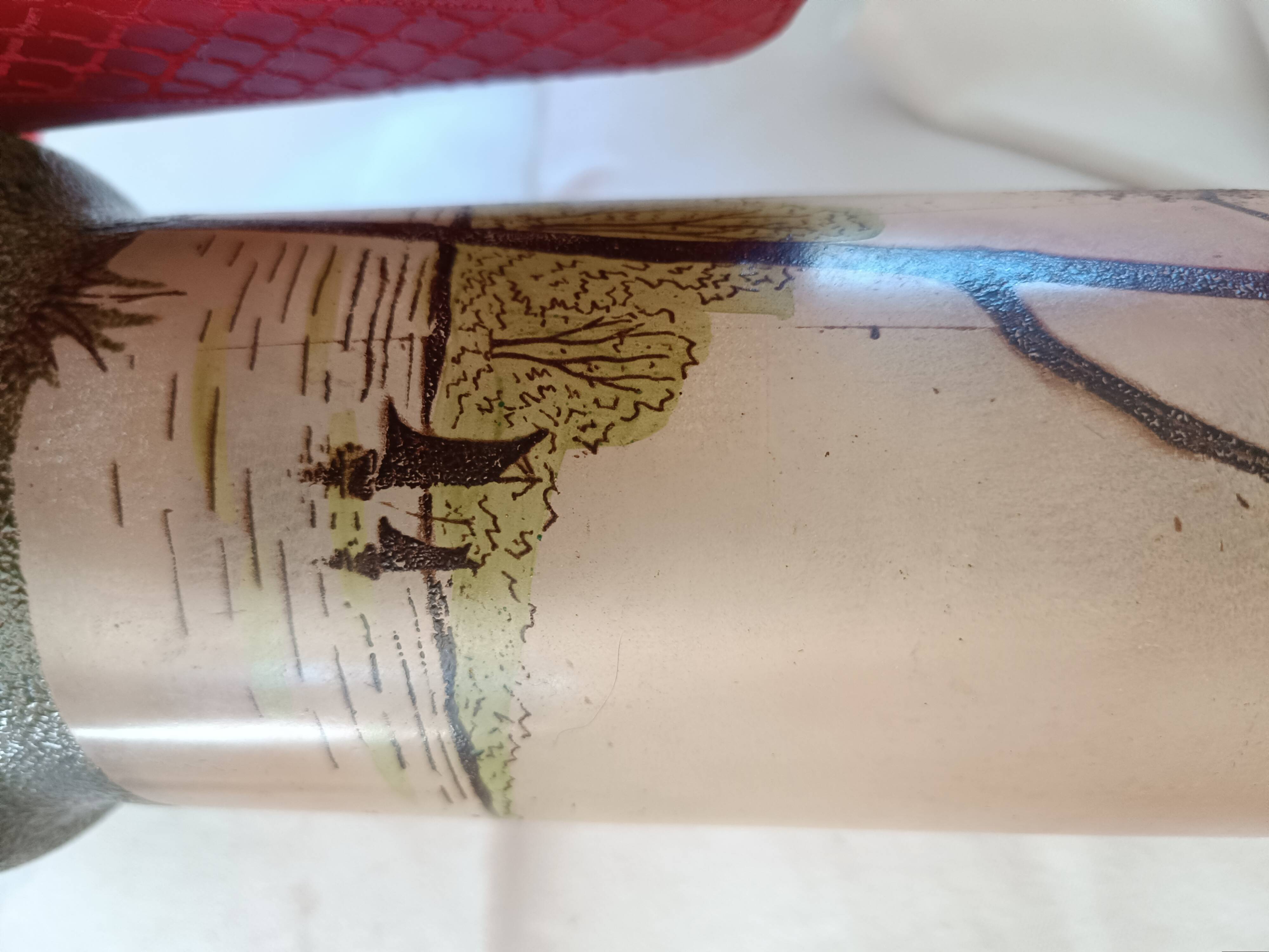 Legras vase, acid-etched decoration, early 20th century.
