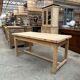 Butcher's table in solid beech wood