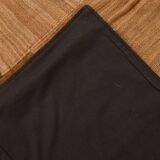 4x6 Checkered Pattern Brown Vintage Kilim Rug, 140x172Cm