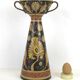 Deruta Santucci vase hand-painted terracotta signed numbered vintage Italy VA2