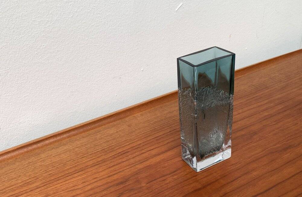 Mid-Century Vase in German Glass Block, 1960s