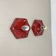 Set of Two SPACE AGE Ceramic Fat Lava Wall Lights by Hustadt Lights Germany
