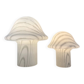 Paire de lampes de table en champignon Zebra Peil & Putzer, années 1970