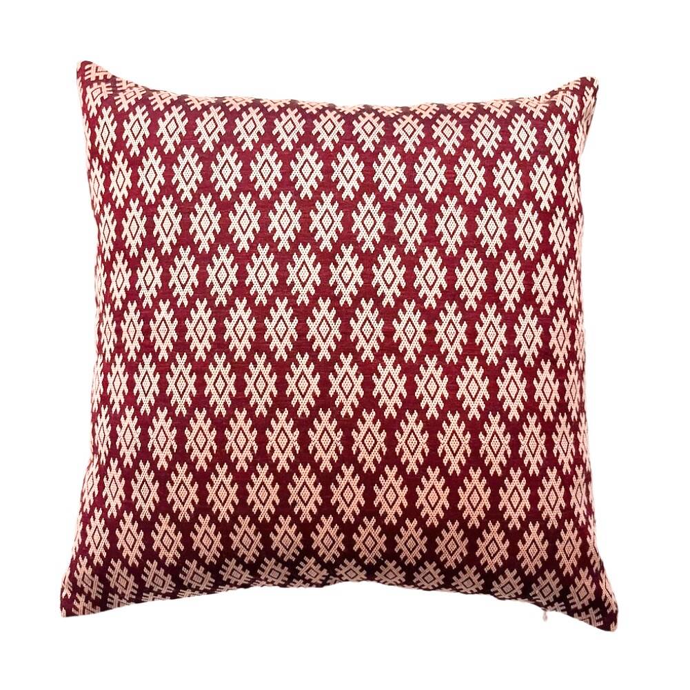 Burgundy Kachin cushion