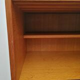 Oak and rattan secretary