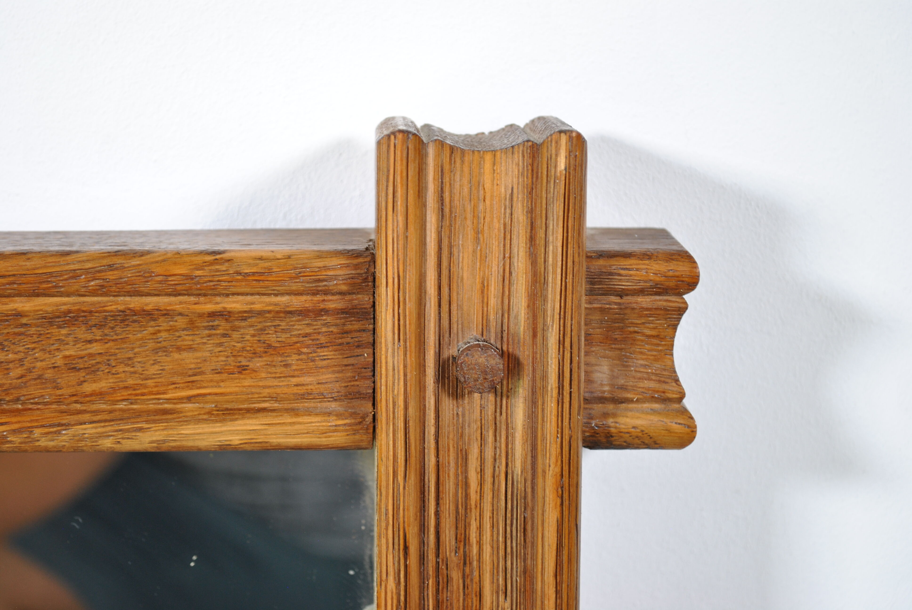 Oak mirror circa 1960