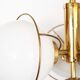 Lustre en verre laiton & opalin by Leola