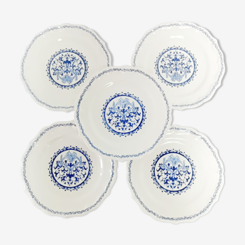 Lot de 5 assiettes plates Gien