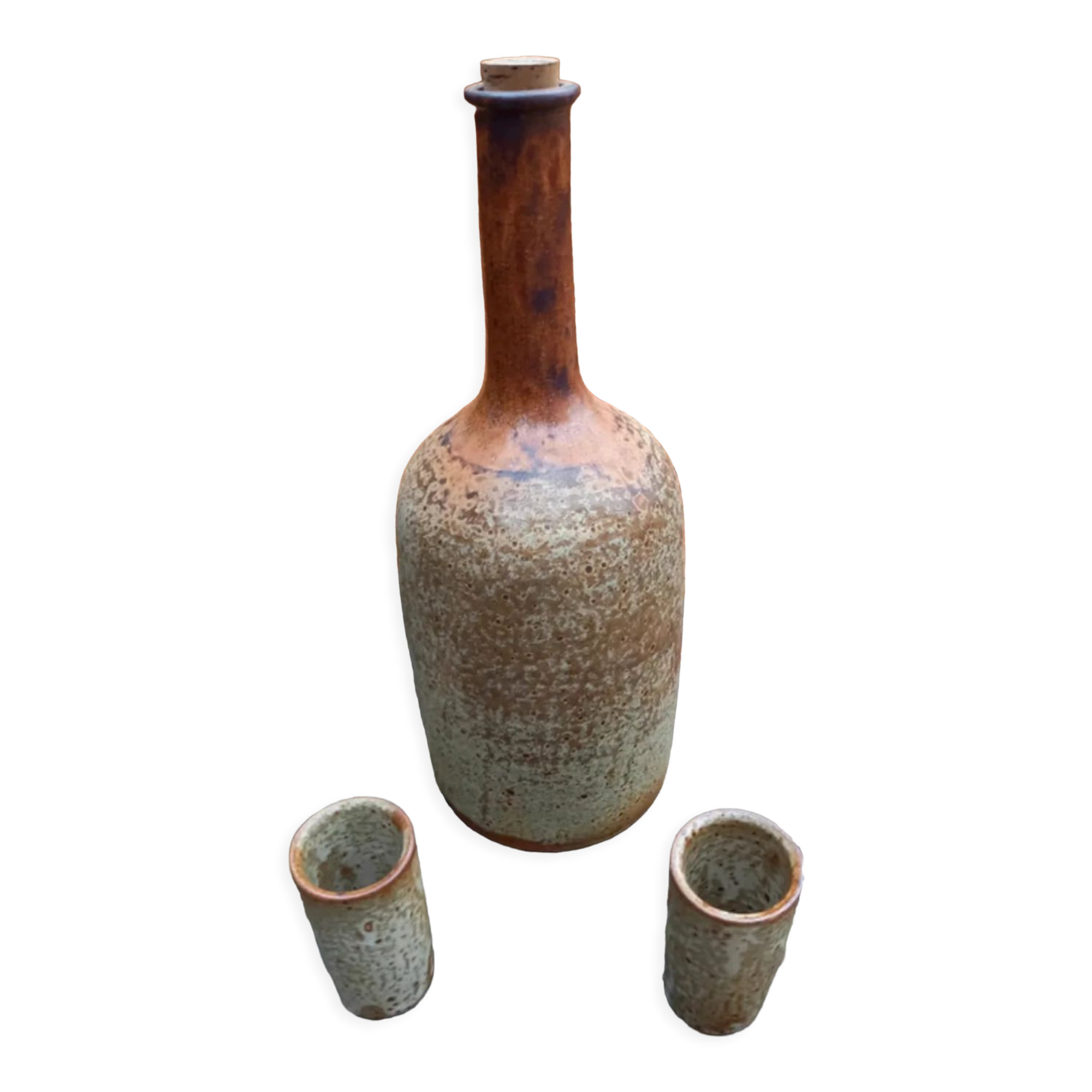Vintage Pyrite Stoneware Bottle