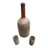 Bouteille en grès pyrite vintage