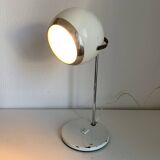 Large vintage 1960 white eyeball mid-century desk lamp - 44 cm