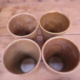 4 verres en grès Digoin