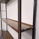 Vintage 1950s Mid-Century Modern Wall Shelving Unit – Hardwood & Alumi