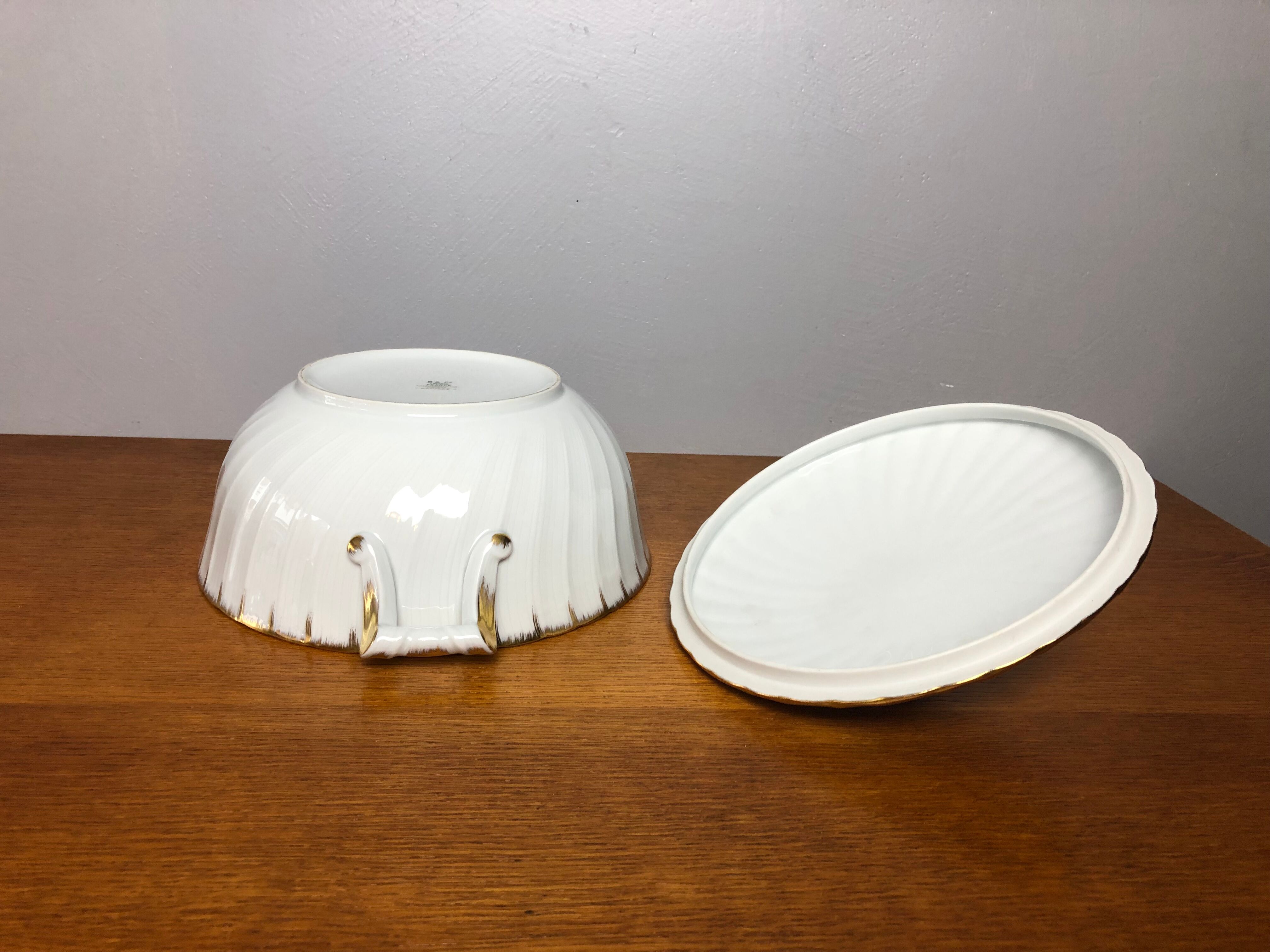 Limoges porcelain soup bowl, Bernardaud