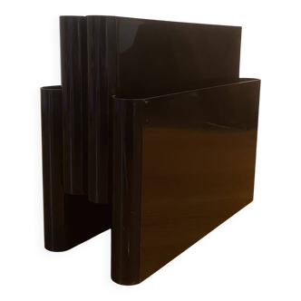 Giotto Stoppino - black magazine holder for Kartell