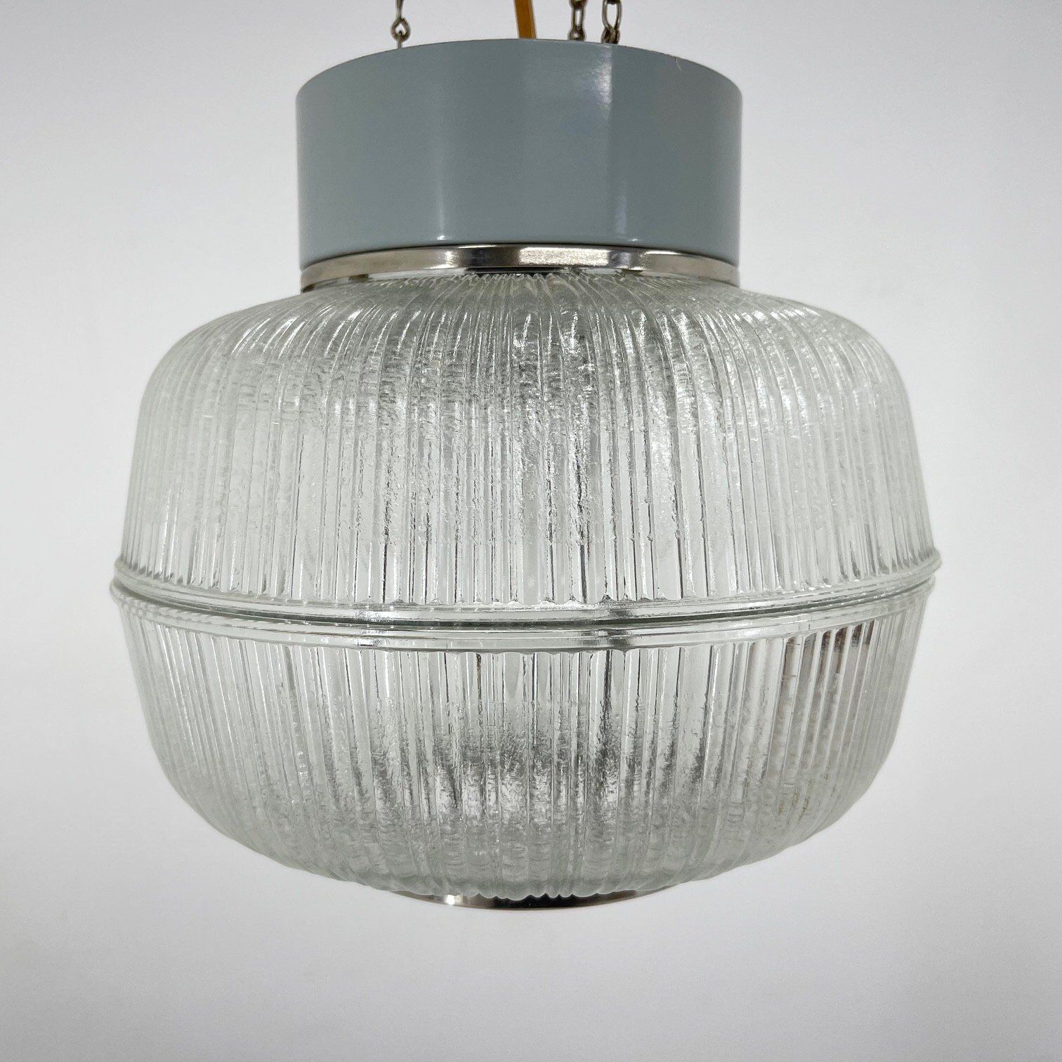 1960's Glass & Metal Pendant, Czechoslovakia