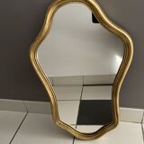 Wooden mirror guaranteed gilded with sheet 59x36cm