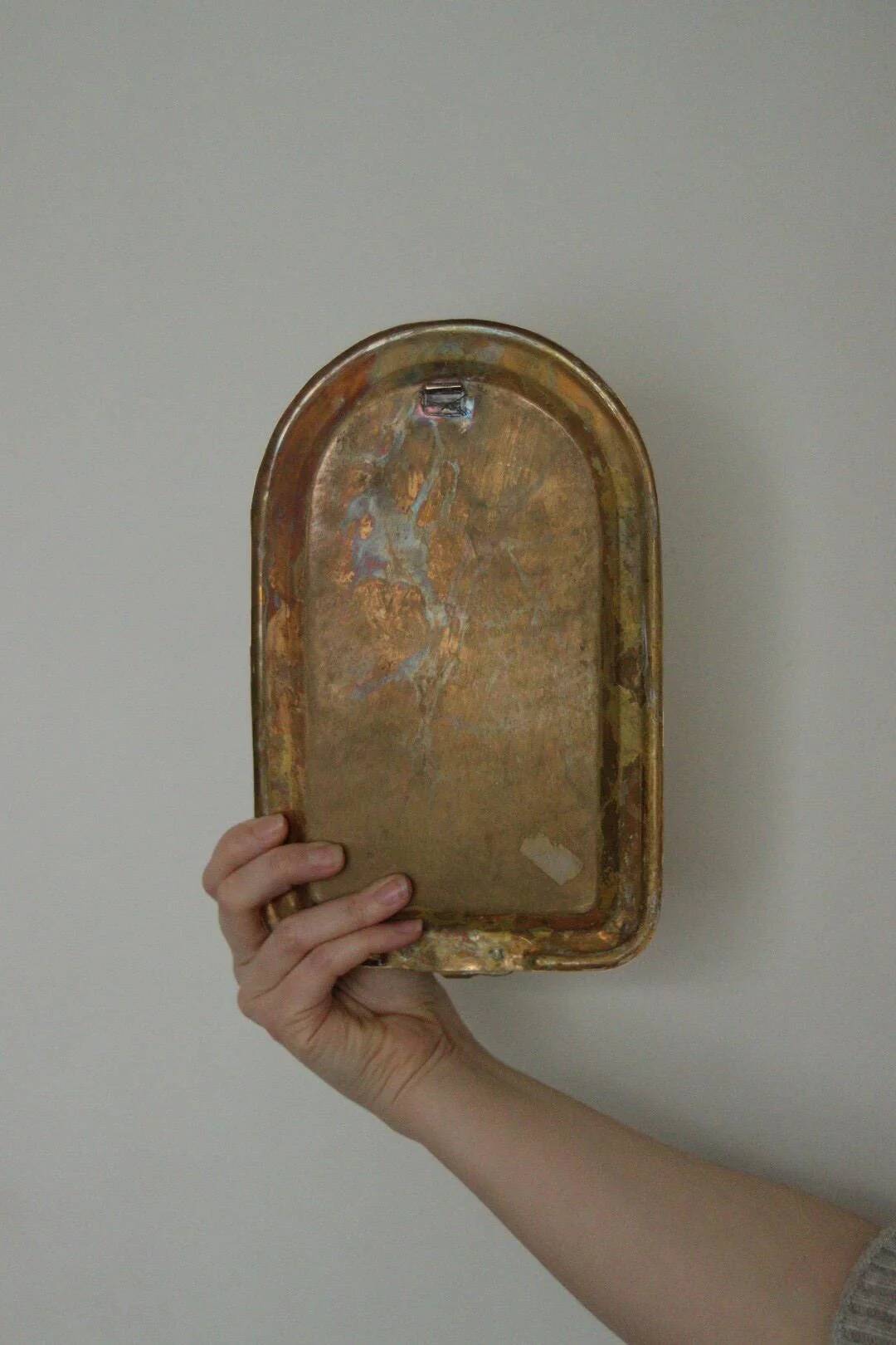 Single mid-century Swedish brass sconce