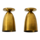 A pair of large, original Mid Century Modern brass ceiling lamps