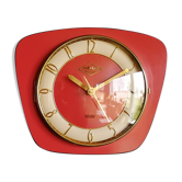 Horloge formica vintage murale silencieuse "Lutetia rouge anglais"