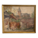 Huile sur toile enfants devant le portail