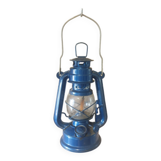 Vintage blue storm lamp
