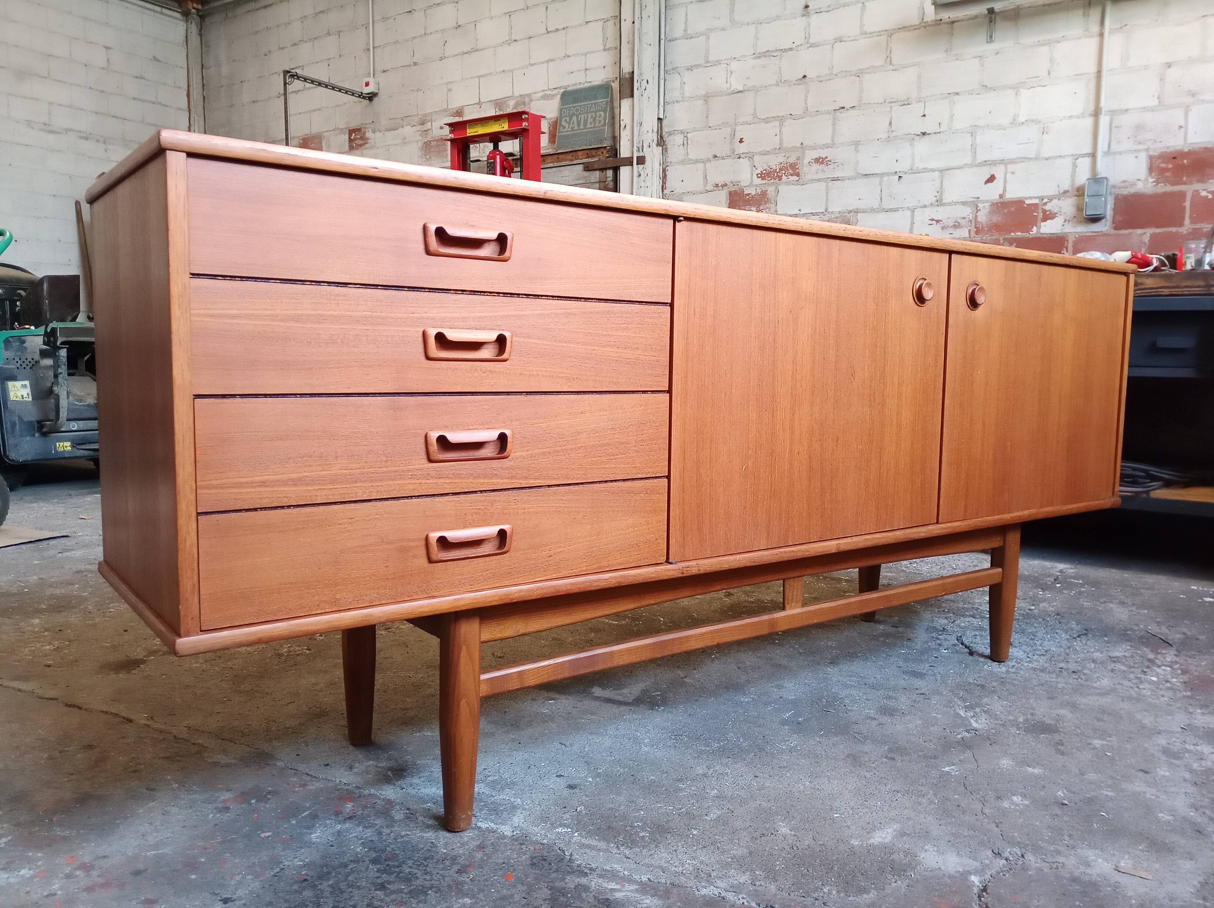 Scandinavian Doubinski teak sideboard