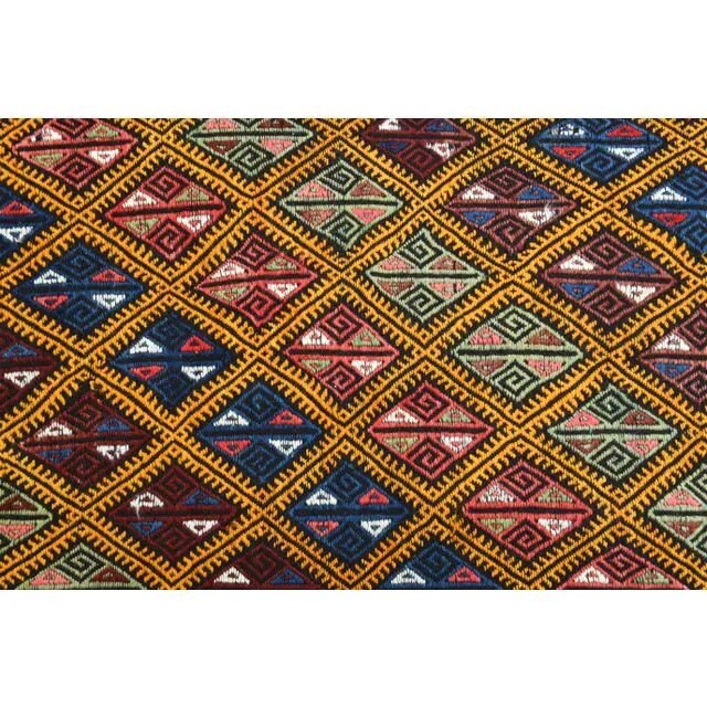 1970s Vintage Turkish Oushak Handmade Wool Cotton Orange Area Rug 158x233