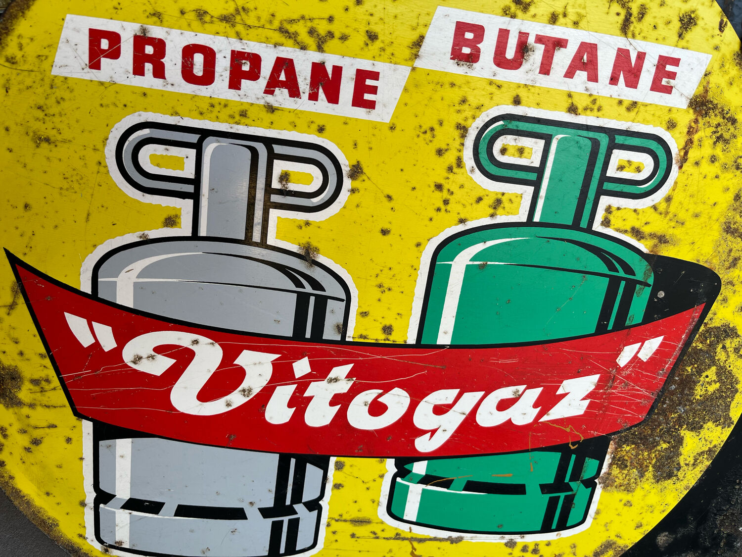 Old advertising plaque