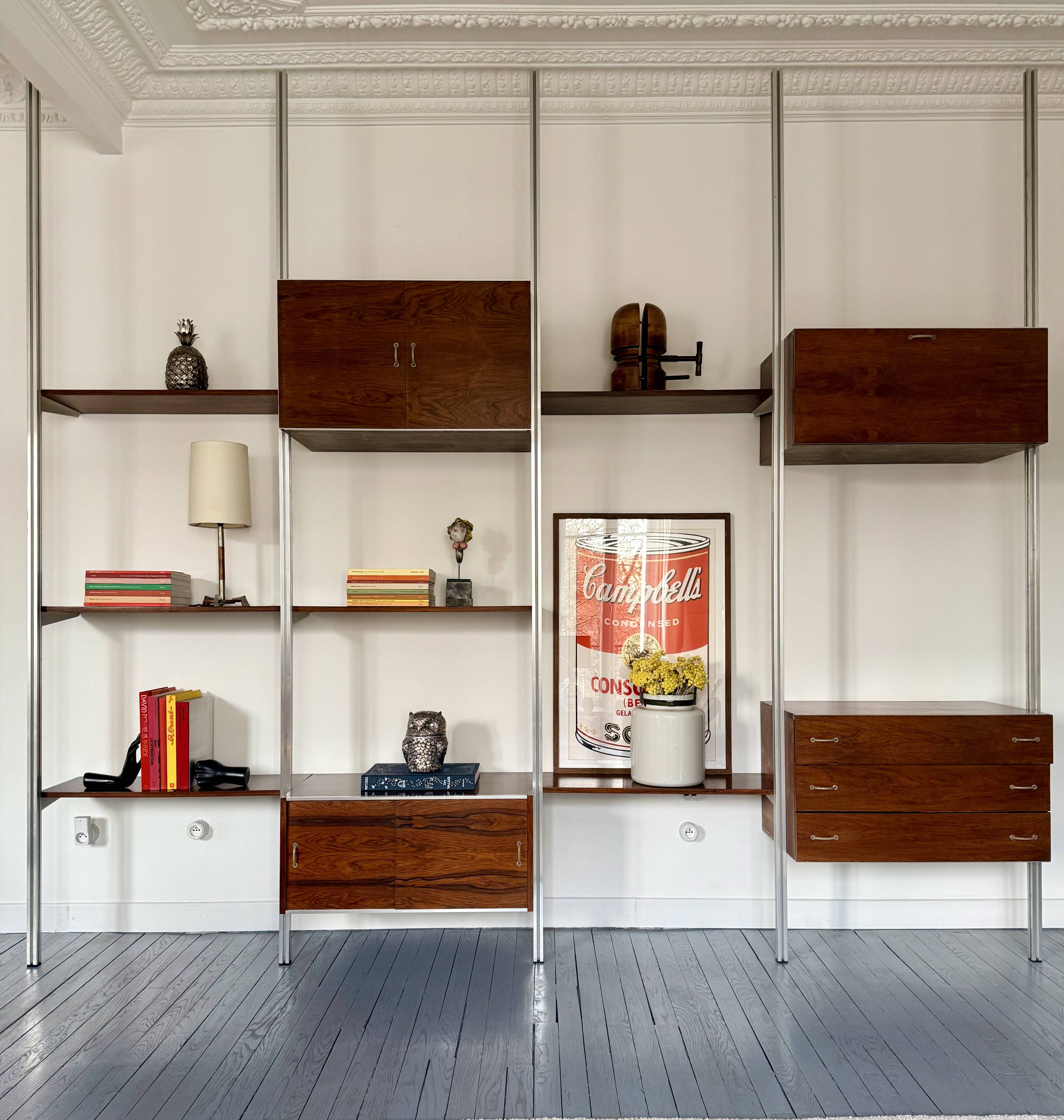 Modular bookshelf George Nelson & Associates OMNI system