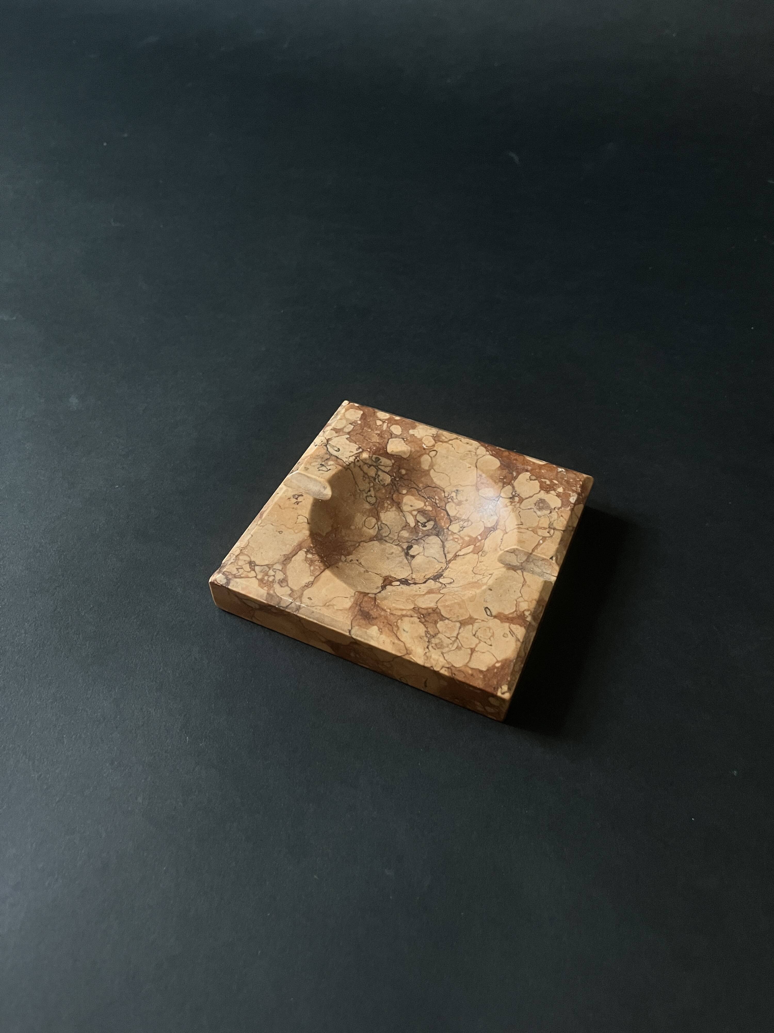 pink marble ashtray