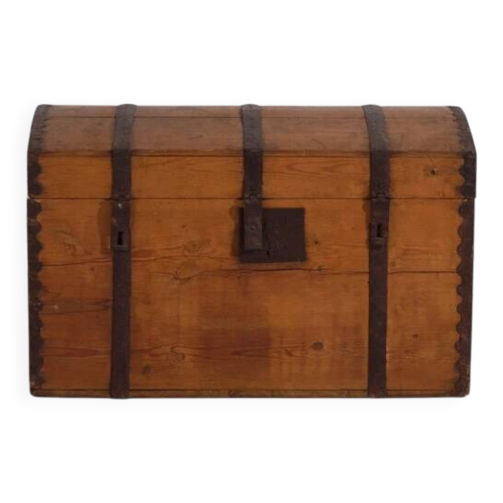 Antique trunk with metal frame (c.1900) #80