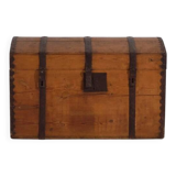 Antique trunk with metal frame (c.1900) #80