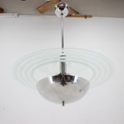 1930s Restored Art Deco Chandelier, Czechoslovakia