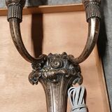 Paire d'appliques en bronze argenté 1900
