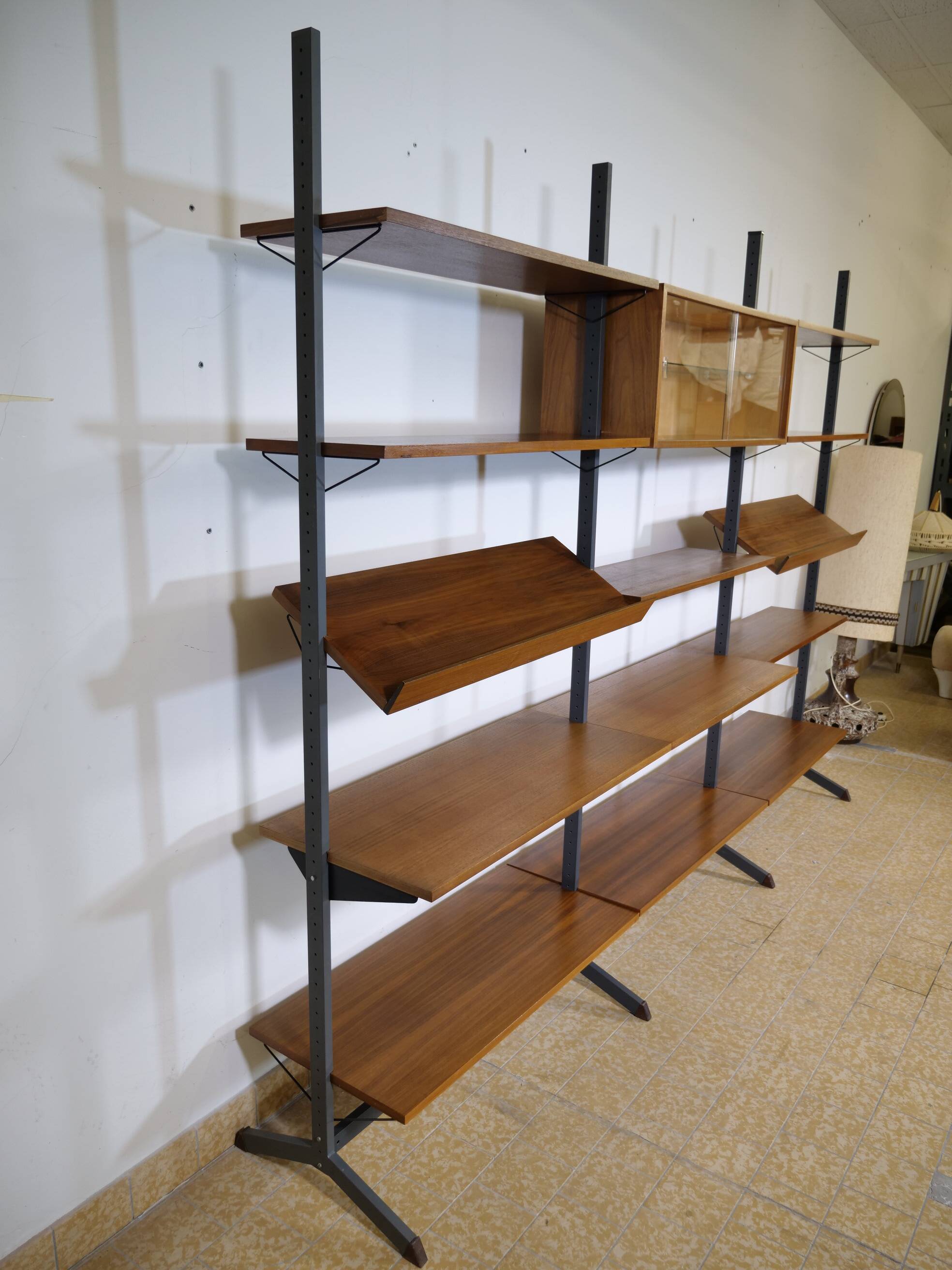 Free Standing Modular Teak Shelving System by Olof Pira, 1960s