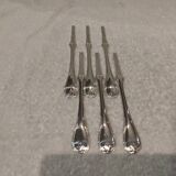 6 silver-plated metal lobster picks by Christofle Malmaison, 18cm