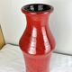 Vintage red ceramic vase mid century design