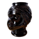 Vase, cache-pot tête de Maure en verre 1970