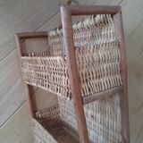 Rattan and wicker wall shelf