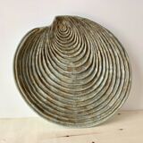 Large ceramic shell dish by Dominique Guillot for Vallauris 1960, giant oyster dish
