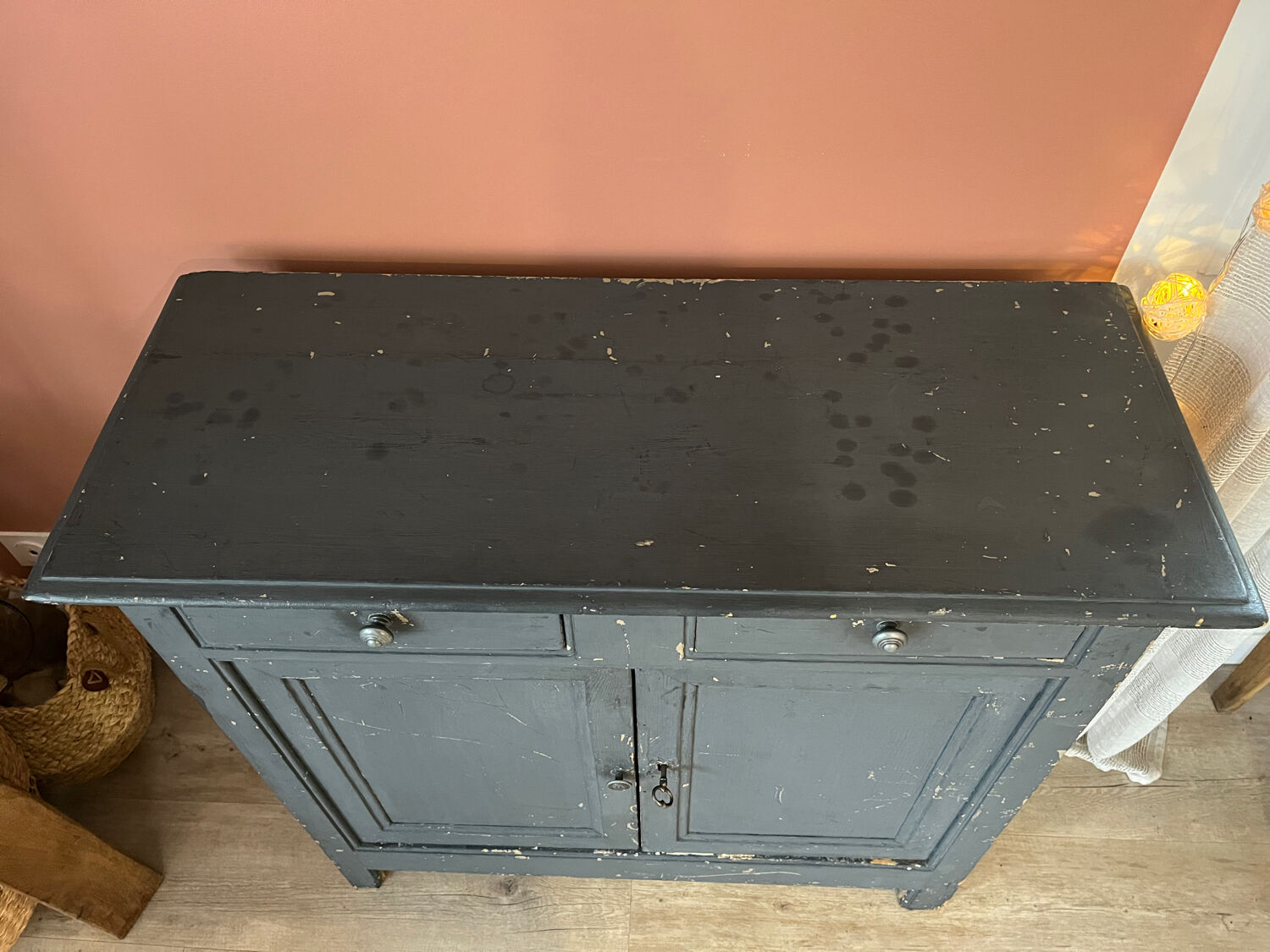 Slate blue Parisian buffet